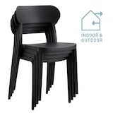 thumbnail of METRO PROFESSIONAL Chaise de terrasse BANDOL, plastique, empilable, noir