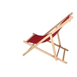 thumbnail of Aranaz- Hamaca madera de haya barnizada sin brazos lona granate. Dimensiones: 60 x 130 x 107 cm