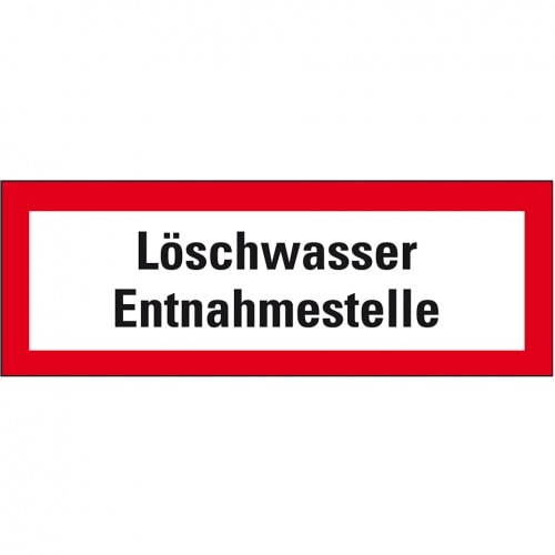 Schild I Feuerwehrschild Löschwasser Entnahmestelle, Aluminium, 420x148mm, DIN 4066