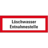 thumbnail of Schild I Feuerwehrschild Löschwasser Entnahmestelle, Aluminium, 420x148mm, DIN 4066