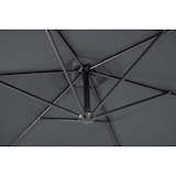 thumbnail of Tarrington House Sombrilla colgante redonda Helena, acero / poliéster, Ø 3 x 2.52 m, apertura por manivela, gris