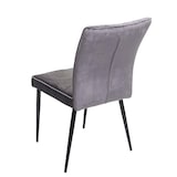 thumbnail of Set di 6 sedie da pranzo HWC-K16, sedia da cucina, metallo vellutato ~ grigio scuro