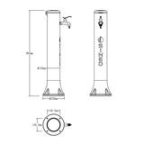 thumbnail of Gartenbrunnen Weiß Modell Triton mit Bestimmung für schnelle Schlauchanschlüsse. Durchmesser 15 Cm Höhe 100 Cm.