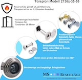 thumbnail of Feuerschutz-Türspion Edelstahl Optik Türgucker ø14mm Türblick Türstärke 35-55mm