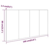 thumbnail of vidaXL Hoofdbord 160x1,5x80 cm bewerkt hout wit