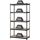 thumbnail of TOOLCRAFT 1530556 Schwerlastregal 350 kg Metall, MDF Holzboden Anthrazit/Schwarz