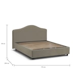 thumbnail of Dmora Doppelbett Angiolina, Containerbett mit Stoffbespannung, 100% Made in Italy, Frontöffnung, passend für Matratze Cm 160x190, Turteltaube