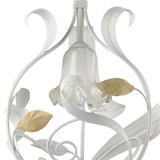 thumbnail of Lampadario Arte Povera Cesto Metallo Bianco E Oro 1 Luce E14