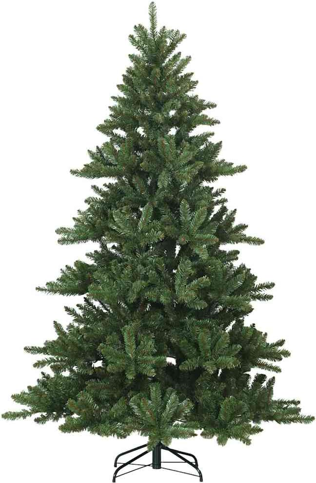 vidaXL Künstlicher klappbarer Weihnachtsbaum Grün 240 cm PVC, Stahl