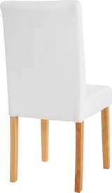 thumbnail of Décoshop26 - Esszimmer-/Küchenstuhl aus mattweißem Kunststoff mit hellen Holzbeinen 04_0002337