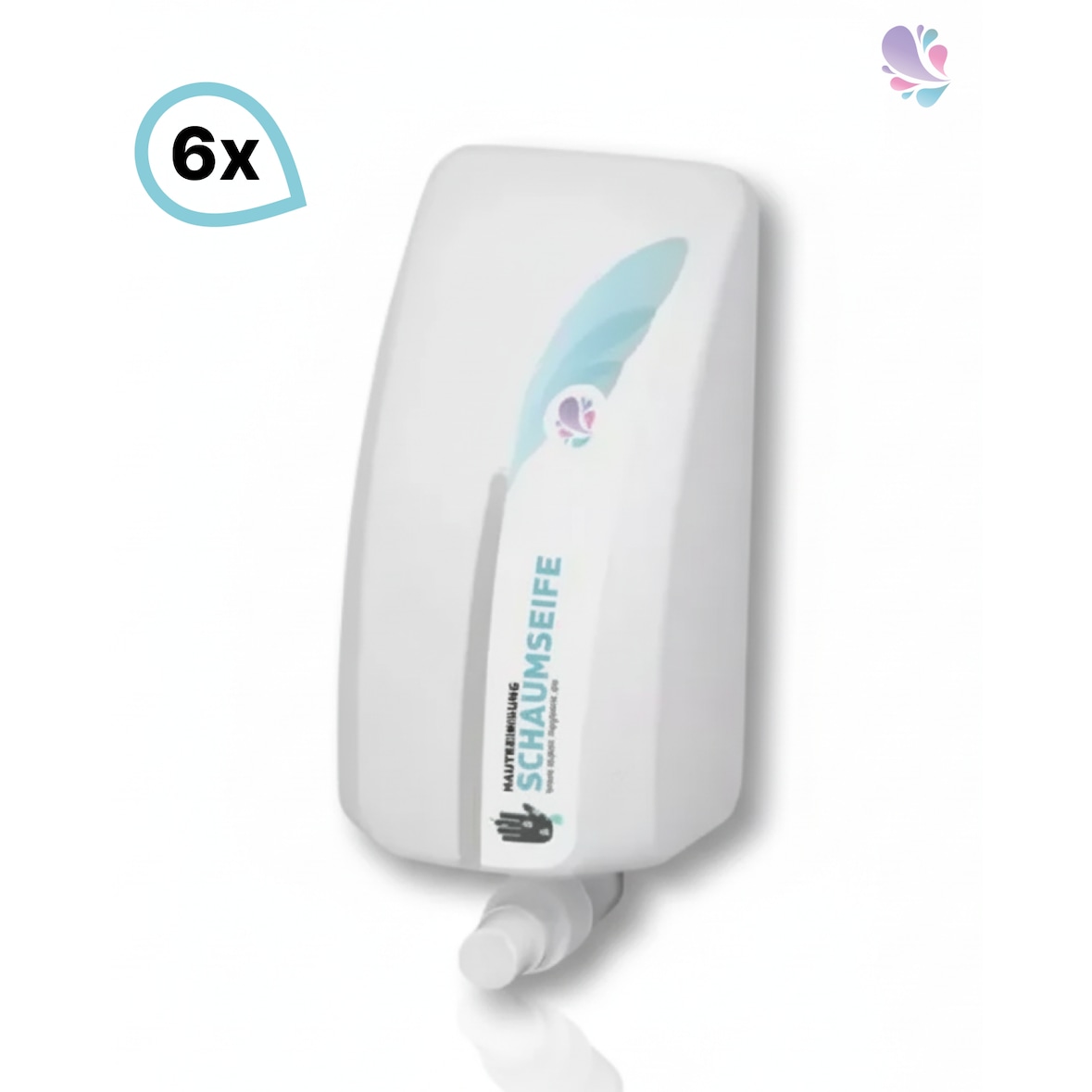 Schaumseife parfümfrei, mild Lavela, 6x1-Liter Kartuschen 15.000 Anwendungen je SET