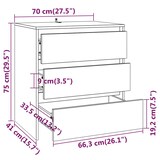 thumbnail of Helloshop26 - Aparador cómoda armario mueble de almacenaje organizador cocina salón juego de 2 madera de ingeniería Sonoma gris 02_0036980