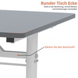 thumbnail of Schreibtisch höhenverstellbar Grau 60x100x90 cm Handkurbel, Metall Holz, kompakt und stabil für Homeoffice und Arbeitszimmer