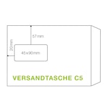thumbnail of 40x ÖKI Fenstertasche C5T 162x229mm weiß 90 gr. Haftstreifen