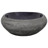 thumbnail of vidaXL Aufsatzwaschbecken Lila und Grau Oval 59x40x14 cm Keramik