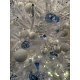 thumbnail of 12 Weihnachtskugeln 8cm Kunststoff Glitzer geriffelt Styropor Christbaumkugeln