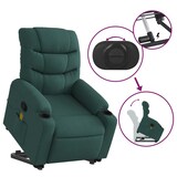 thumbnail of vidaXL Massagesessel mit Aufstehhilfe Dunkelgrün Stoff