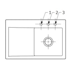 thumbnail of Villeroy&Boch Spülbecken, Küchenspüle Subway Style 45 Almond 780x510mm, Unterschrankbreite 45cm