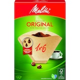 thumbnail of Melitta Original Filtertüten, Aroma 1 x 6, Faltschachtel, naturbraun, 40 Stück