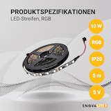 thumbnail of ENOVALITE LED-Streifen ELED700100 2 W/m RGB einstellbar in bunt (RGB)