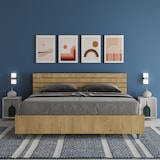 thumbnail of Letto matrimoniale senza rete 160x200 testata inclinata con doghe quercia Ankel