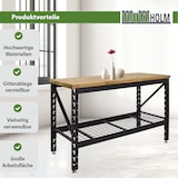 thumbnail of Werkbank höhenverstellbar 500 Kg 153x62x99 cm Hartholzplatte Werktisch Arbeitstisch Werkstatttisch