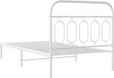 thumbnail of vidaXL Bettgestell mit Kopfteil Metall Weiß 100x200 cm