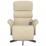 thumbnail of vidaXL Massagesessel mit Fußteil Creme Stoff