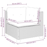 thumbnail of vidaXL 5-tlg. Garten-Sofagarnitur mit Kissen Schwarz Poly Rattan