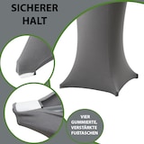 thumbnail of 2x Stehtischhusse Stretch 70 cm anthrazit Tischdecke Husse Bistrotisch Partytisch