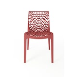 thumbnail of Chaise Saphir en polypropylène de haute qualité, coloris Marsala, empilable. Marque Grandsoleil. Dimensions : 52x51x81 cm.