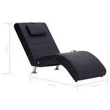 thumbnail of vidaXL Massage-Chaiselongue mit Kissen Schwarz Kunstleder