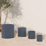 thumbnail of 4er Set Pflanzkübel rund 1 anthrazit