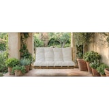 thumbnail of Merax Schaukelbank 2-Sitzer PE-Rattan, Hängeschaukel Garten, mit Kissen & 2 Ketten, abnehmbar waschbar, Beige