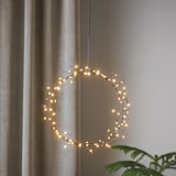 thumbnail of LED Kranz Draht Türkranz Wandkranz Leuchtkranz Dekokranz 95LED D: 24cm Innen