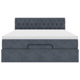 thumbnail of vidaXL Ottoman-Bett mit Matratze Dunkelgrau 140x190 cm Samt
