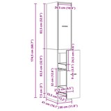thumbnail of vidaXL Apothekerschrank Altholz-Optik 30x41x174,5 cm Holzwerkstoff