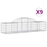 thumbnail of vidaXL Gabionen mit Hochbogen 9 Stk. 200x50x40/60 cm Verzinktes Eisen
