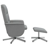 thumbnail of vidaXL Massagesessel mit Fußhocker Hellgrau Stoff