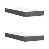 thumbnail of vidaXL Boxspringbett mit Matratze Dunkelgrau 200x200 cm Stoff
