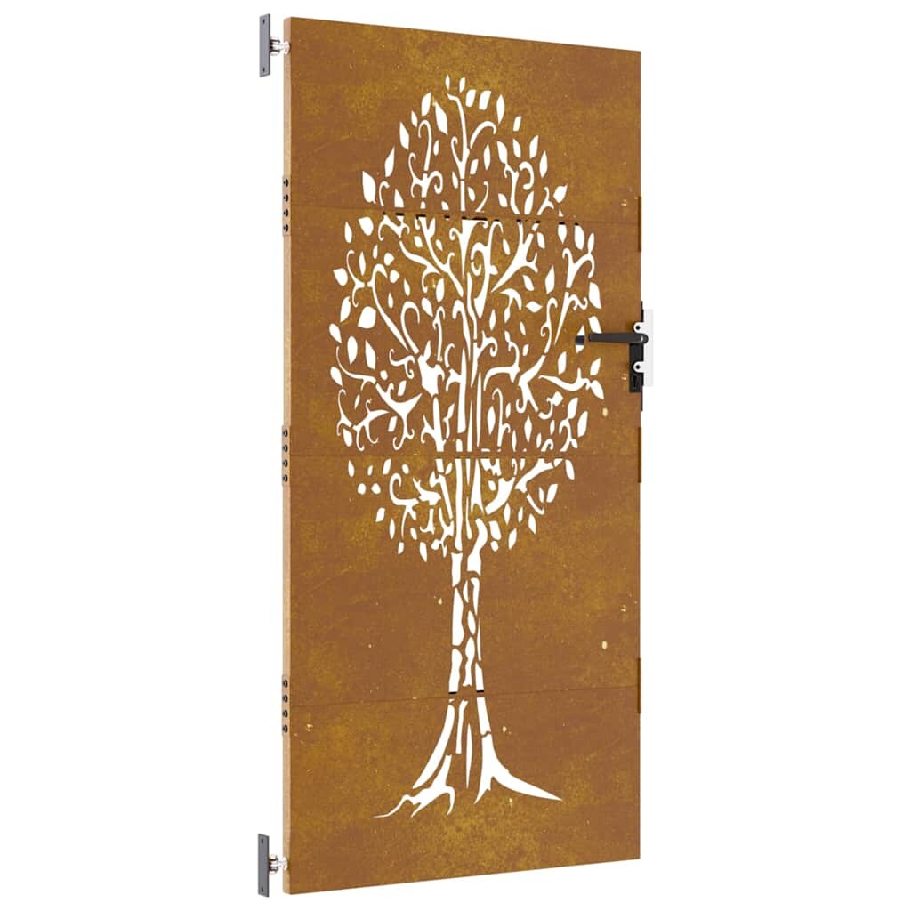 vidaXL Poort 85x200 cm boomontwerp cortenstaal