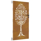 thumbnail of vidaXL Poort 85x200 cm boomontwerp cortenstaal