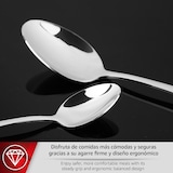 thumbnail of MAGEFESA VERA Cubertería de 16 Piezas Fabricada en Acero Inoxidable, 4 Comensales y Formada por Cuchillos de Mesa, Tenedores, Cucharas y Cucharillas