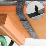 thumbnail of Extra Dik: 2 Vilten Bierbankkussens 180x28x2 Omkeerbaar Bankkussen met 12 Vloerbeschermingskappen