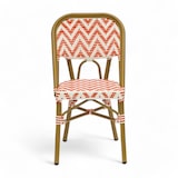 thumbnail of Silla de terraza ALMA - Trenzado naranja y blanco