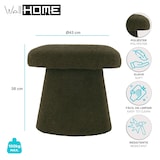 thumbnail of WellHome - 'Teddy' Pilzhocker grün Ø43x38cm
