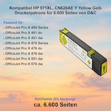 thumbnail of Kompatibel HP 971XL, CN628AE Y Yellow Gelb Druckerpatrone für 6.600 Seiten von D&C