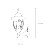 thumbnail of Licht-Erlebnisse Retro Wandlampe MILANO für Außen Aluminium in Gold Antik Glas Schirm E27 IP44 Landhaus Lampe Hof Garten, CX220331