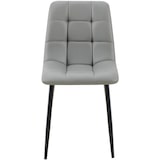 thumbnail of Set van 4 eetkamerstoelen Antibes kunstleer licht grijs