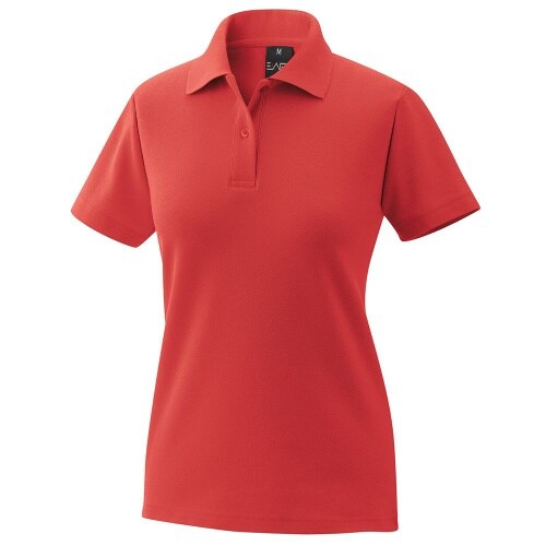 Damenpoloshirt Fb. rot Gr. M : rot : 65% Baumwolle 35% Polyester 220 g/m² : M